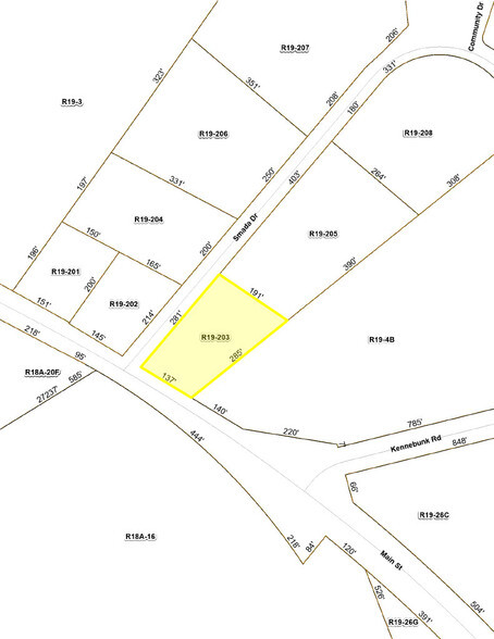 Lot 203 Smada Dr, Sanford, ME à vendre - Plan cadastral – Image 2 sur 5