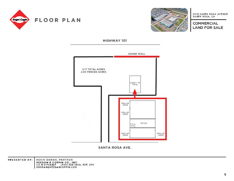 3019 Santa Rosa Ave, Santa Rosa, CA à vendre - Plan de site – Image 2 sur 2