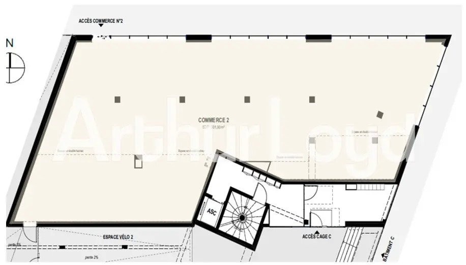Local commercial dans Fleury-sur-Orne à vendre - Photo de l’immeuble – Image 2 sur 2