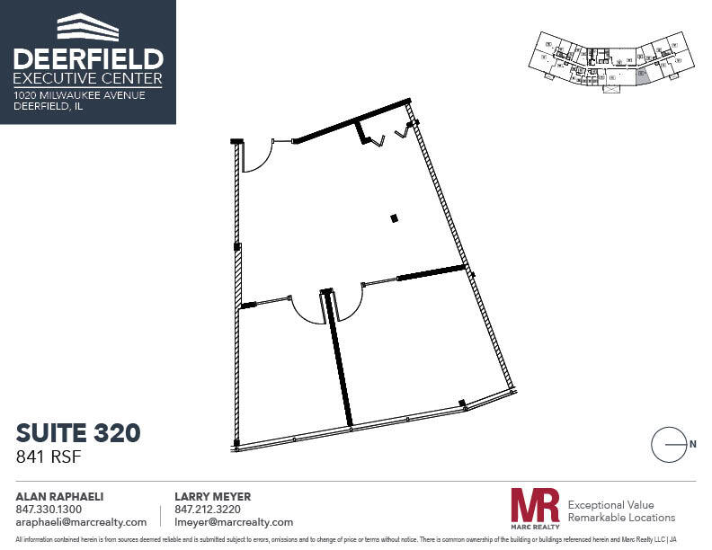 1020 Milwaukee Ave, Deerfield, IL à louer Plan d’étage– Image 1 sur 4