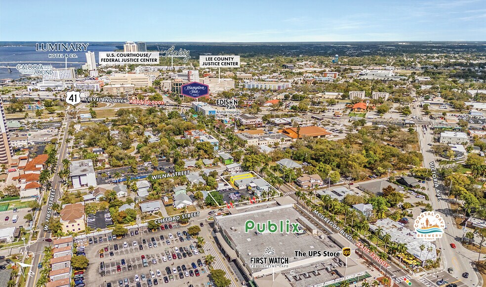 2130-2140 Mcgregor Blvd, Fort Myers, FL à louer - Aérien – Image 2 sur 5