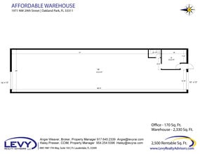 1900-2261 NW 29th St, Oakland Park, FL à louer Plan d’étage– Image 2 sur 2