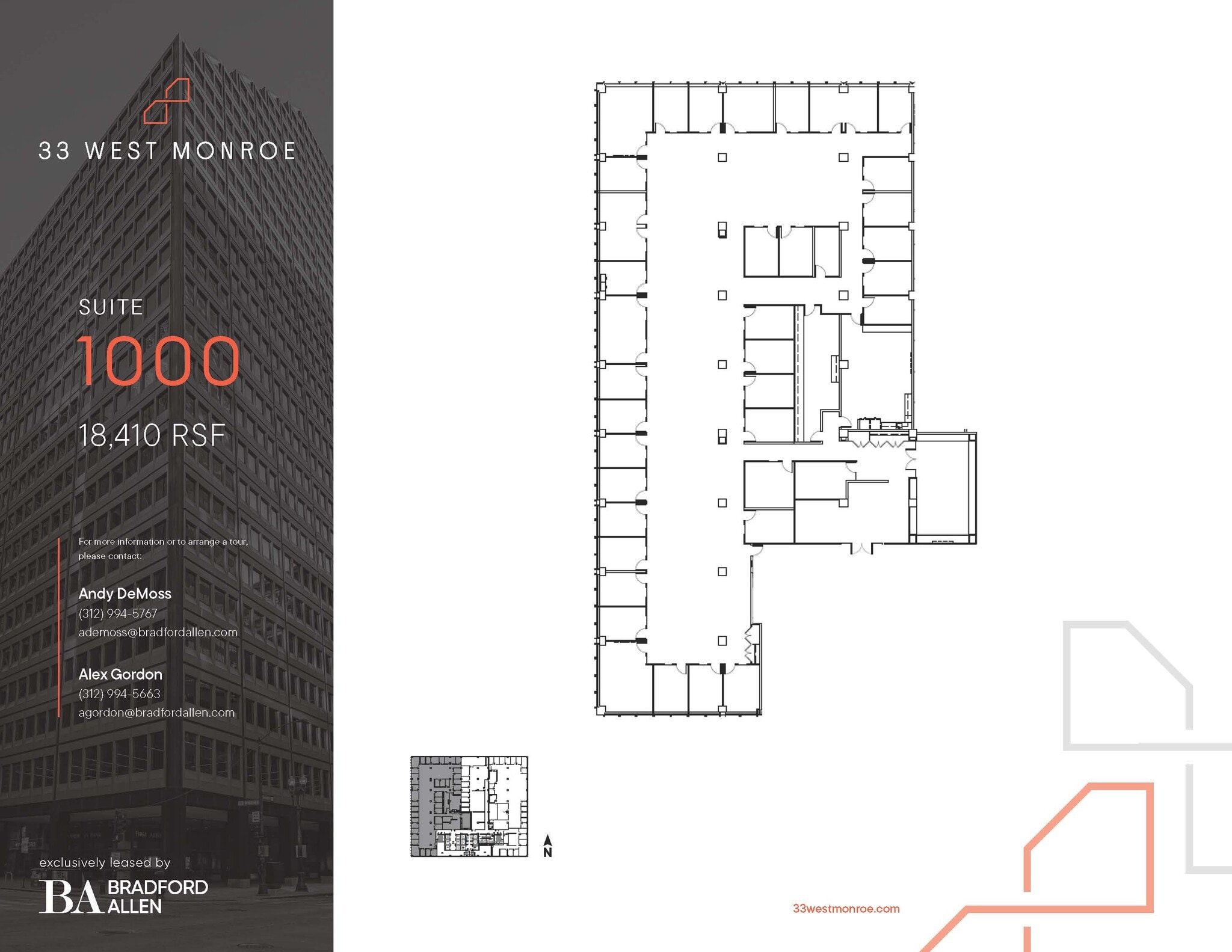 33 W Monroe St, Chicago, IL à louer Plan d’étage– Image 1 sur 3