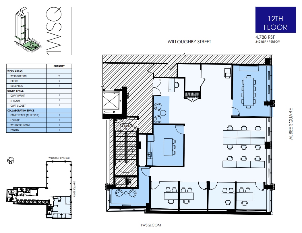 1 Willoughby Sq, Brooklyn, NY à louer Plan d’étage– Image 1 sur 1