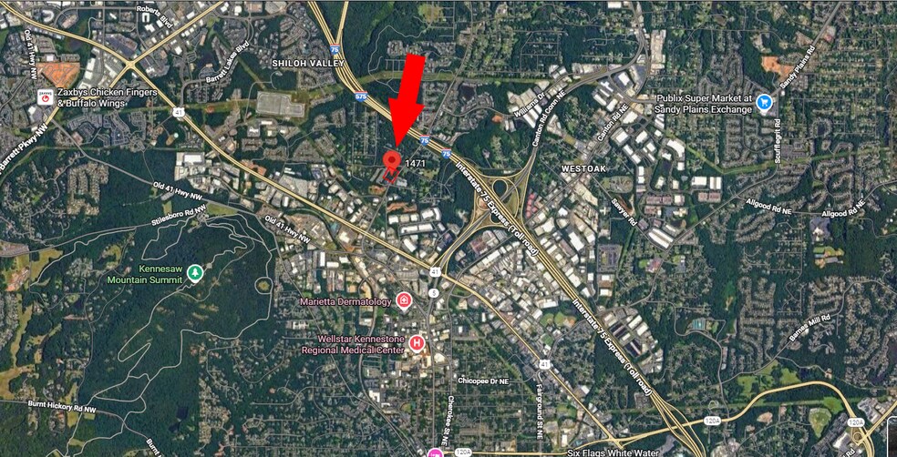 1471 Bells Ferry Rd, Marietta, GA à vendre - Aérien – Image 3 sur 15