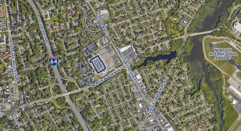 6205-6215 N N Military Hwy, Norfolk, VA à louer - Aérien – Image 2 sur 26