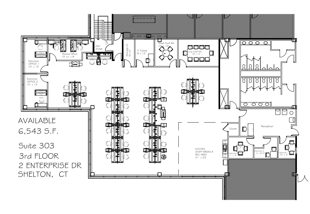 2 Enterprise Dr, Shelton, CT à louer Plan d’étage– Image 1 sur 1