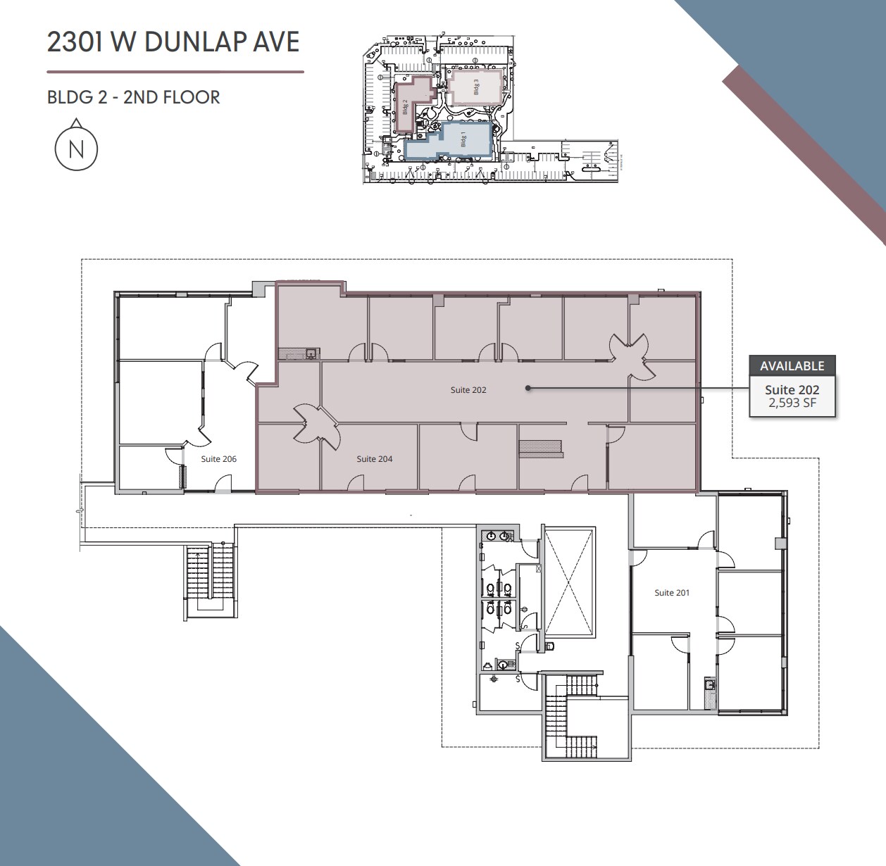 2301 W Dunlap Ave, Phoenix, AZ à louer Plan d’étage– Image 1 sur 1
