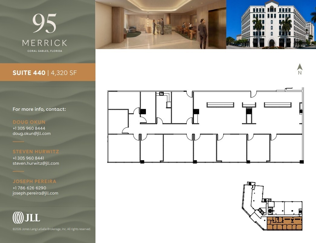 95 Merrick Way, Coral Gables, FL à louer Plan d’étage– Image 1 sur 1