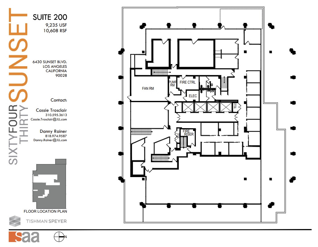 6430 W Sunset Blvd, Los Angeles, CA à louer Plan d’étage– Image 1 sur 1