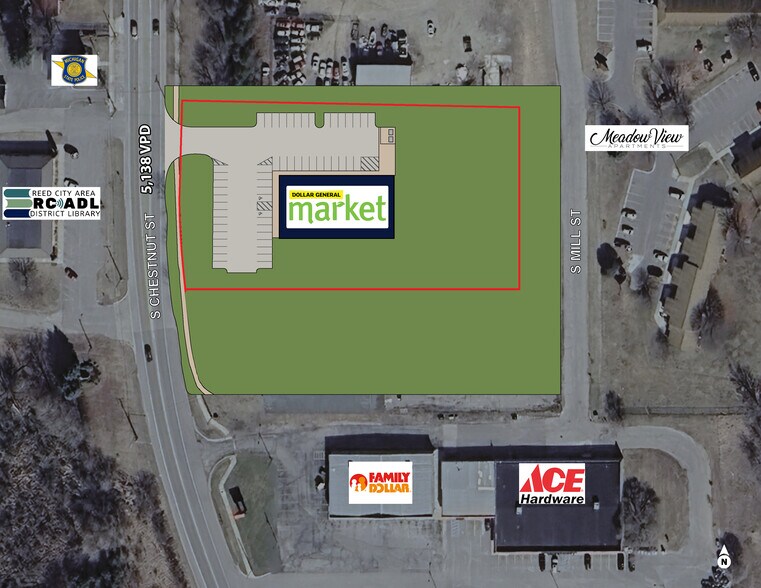 830 S Chestnut St, Reed City, MI à vendre - Plan de site – Image 2 sur 4