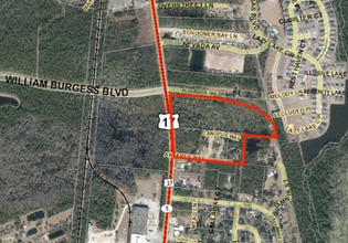 00 US 17, Yulee, FL - Vue aérienne vue de carte