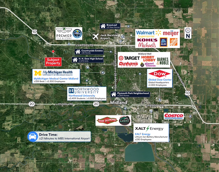 6812 N Saginaw Rd, Midland, MI à vendre - Photo de l’immeuble – Image 2 sur 2
