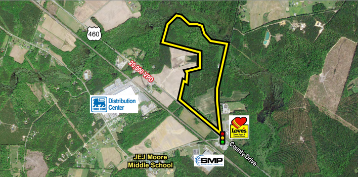 7100 County Dr, Disputanta, VA à vendre - Aérien – Image 2 sur 2