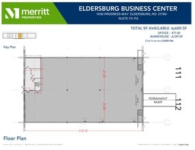 1393 Progress Way, Eldersburg, MD à louer Plan d’étage– Image 1 sur 2