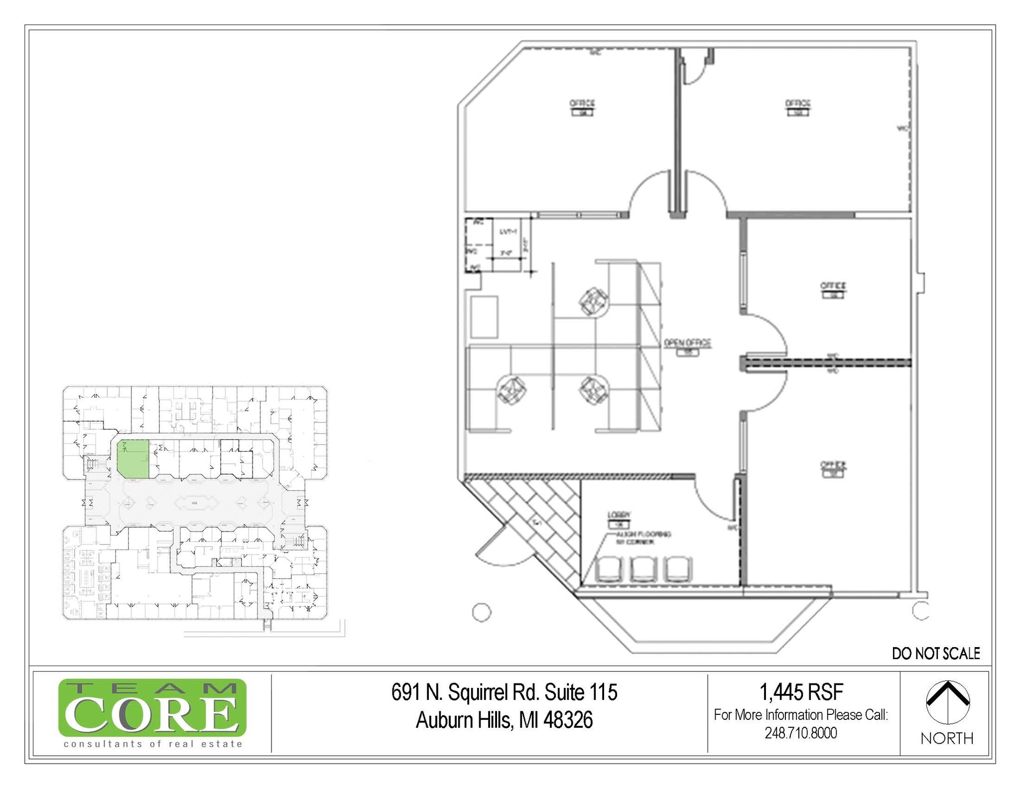 691 N Squirrel Rd, Auburn Hills, MI à louer Plan d’étage– Image 1 sur 1