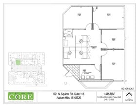 691 N Squirrel Rd, Auburn Hills, MI à louer Plan d’étage– Image 1 sur 1