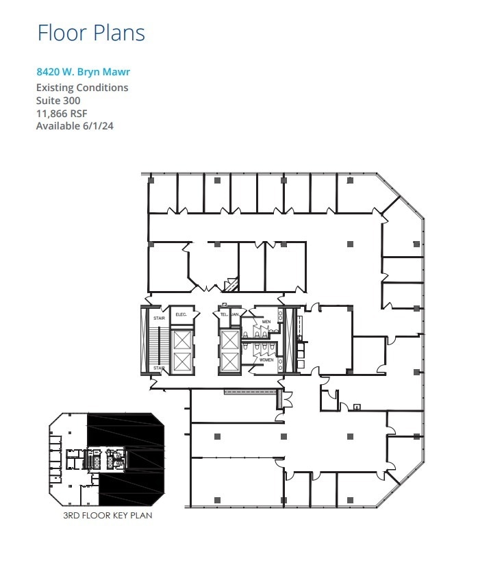 8410 W Bryn Mawr Ave, Chicago, IL à louer Plan d’étage– Image 1 sur 1