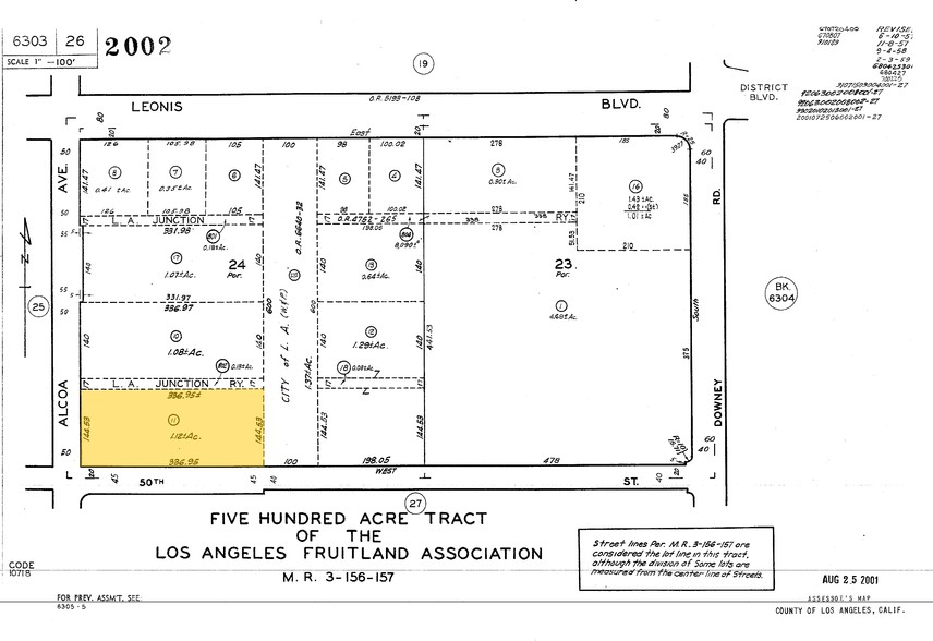 3317 E 50th St, Vernon, CA à louer - Plan cadastral – Image 3 sur 4