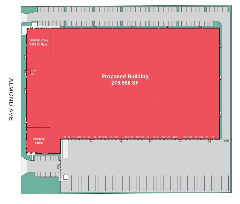9845 Almond Ave, Fontana, CA à louer Plan de site– Image 1 sur 1