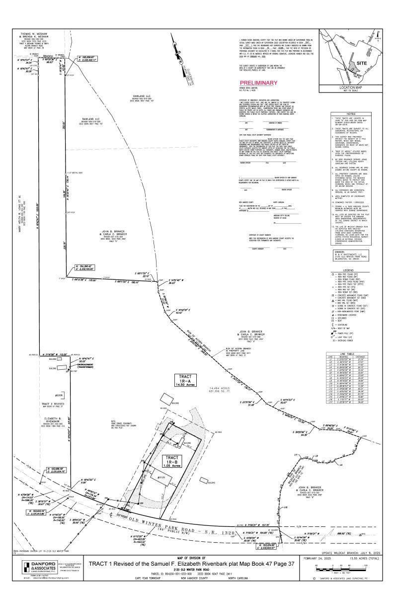 2120 Old Winter Park Rd, Wilmington, NC à vendre Plan cadastral– Image 1 sur 4