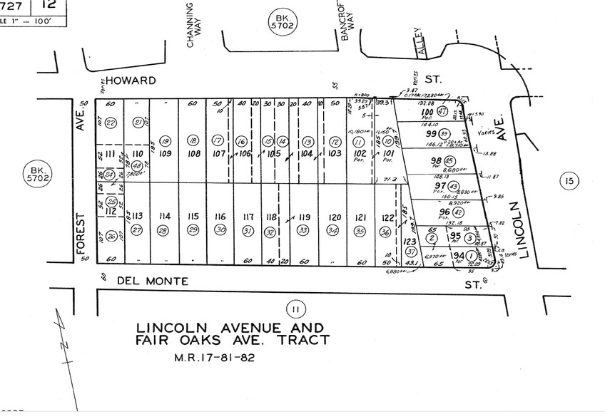 451 Del Monte, Pasadena, CA à vendre - Plan cadastral – Image 3 sur 4