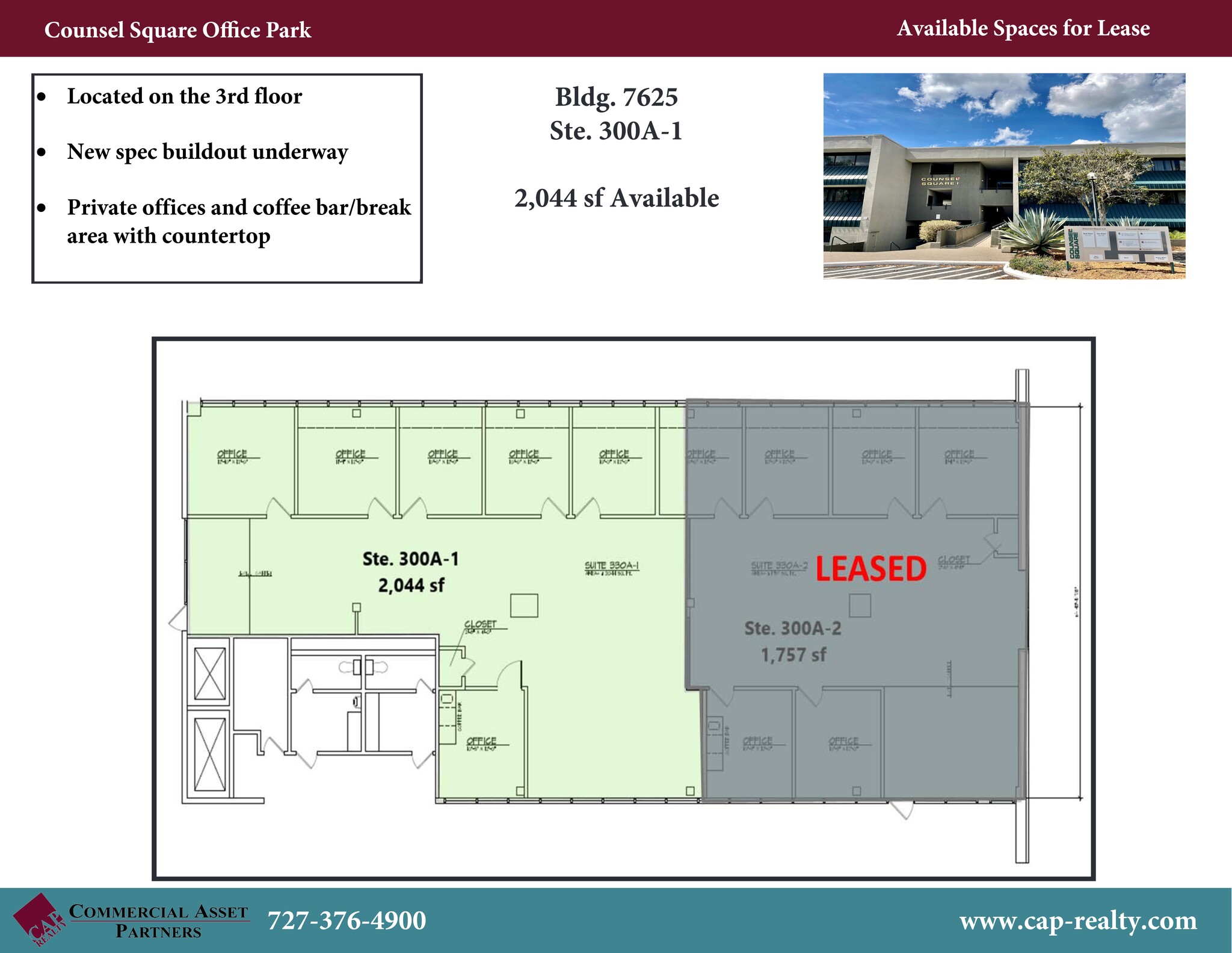 7601-7625 Little Rd, New Port Richey, FL à louer Plan de site– Image 1 sur 2