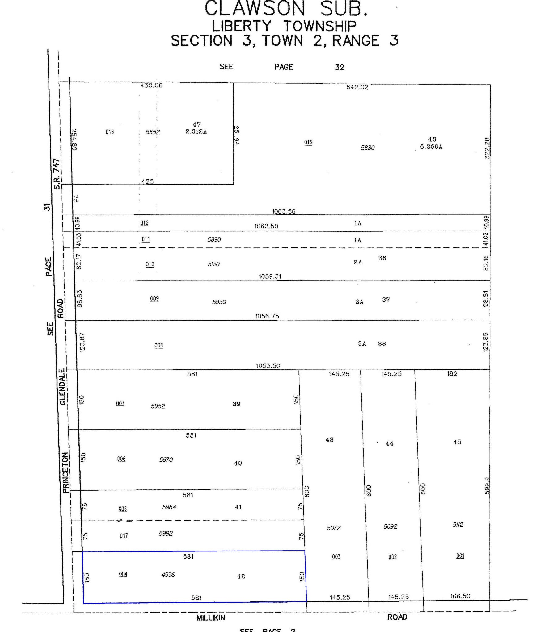 4996 Millikin Rd, Liberty Twp, OH à vendre Plan cadastral– Image 1 sur 2