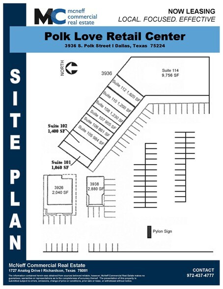 3936 S Polk St, Dallas, TX à louer - Plan de site – Image 3 sur 4