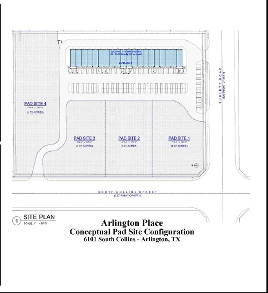 6101 S Collins St, Arlington, TX à louer - Plan de site – Image 2 sur 2
