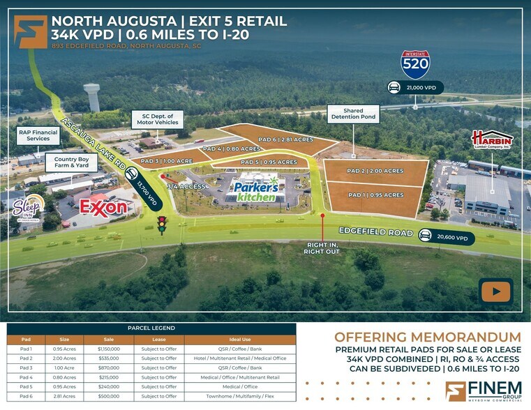 893 Edgefield Rd, North Augusta, SC à louer - Photo de l’immeuble – Image 1 sur 24