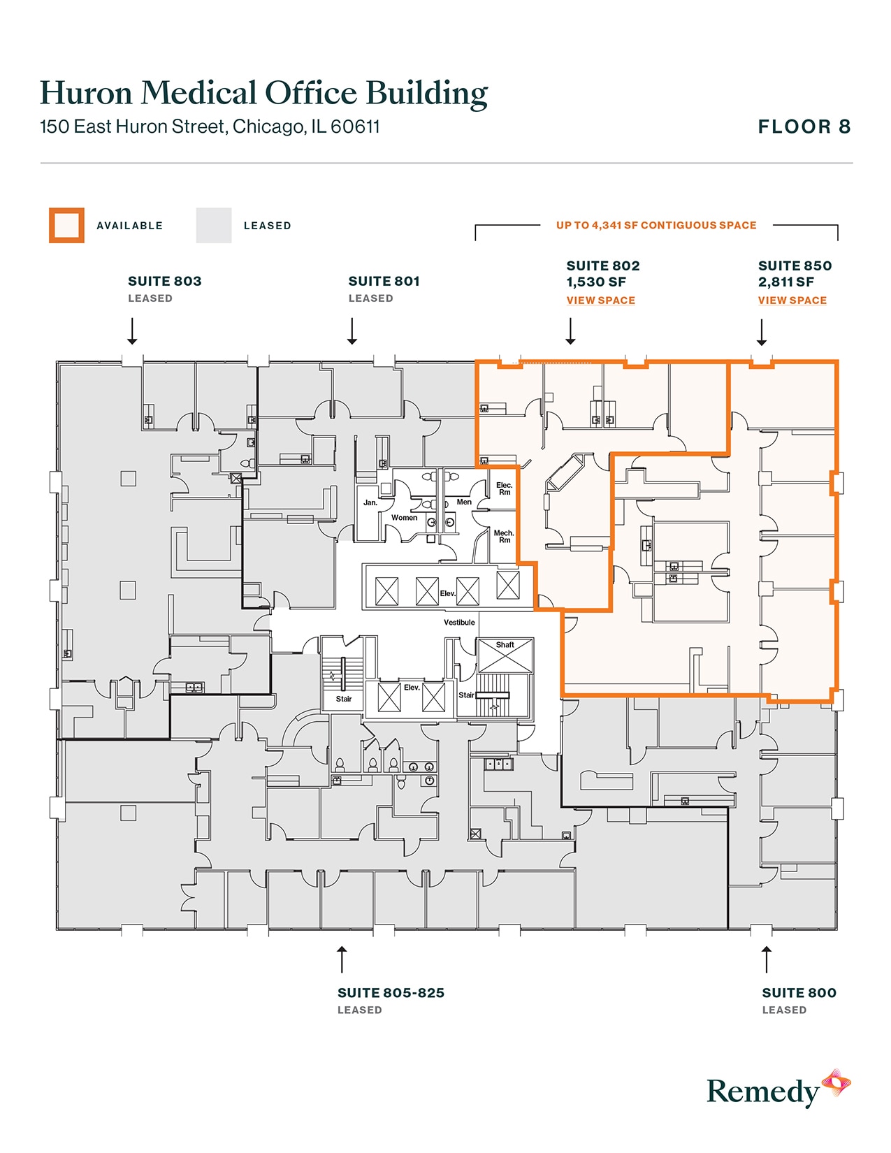 150 E Huron St, Chicago, IL à louer Plan d’étage– Image 1 sur 1