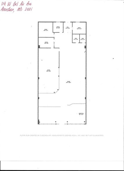 119 W Bel Air Ave, Aberdeen, MD à louer - Plan de site – Image 3 sur 3