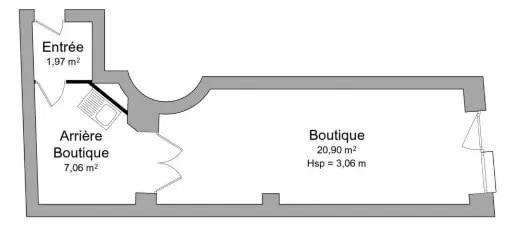 28 Bis Rue Daubenton, Paris à louer - Plan d’étage – Image 2 sur 2