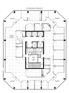1140 W Pender St, Vancouver, BC à louer Plan d’étage– Image 1 sur 1