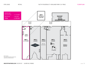 5627-5635 N Figueroa St, Los Angeles, CA à louer Plan d’étage– Image 1 sur 1