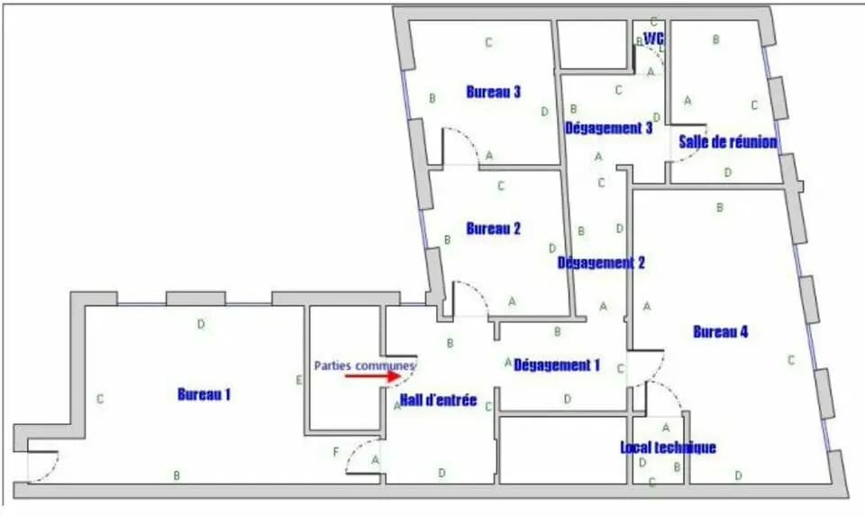 Bureau dans Paris à louer - Plan d’étage – Image 3 sur 11