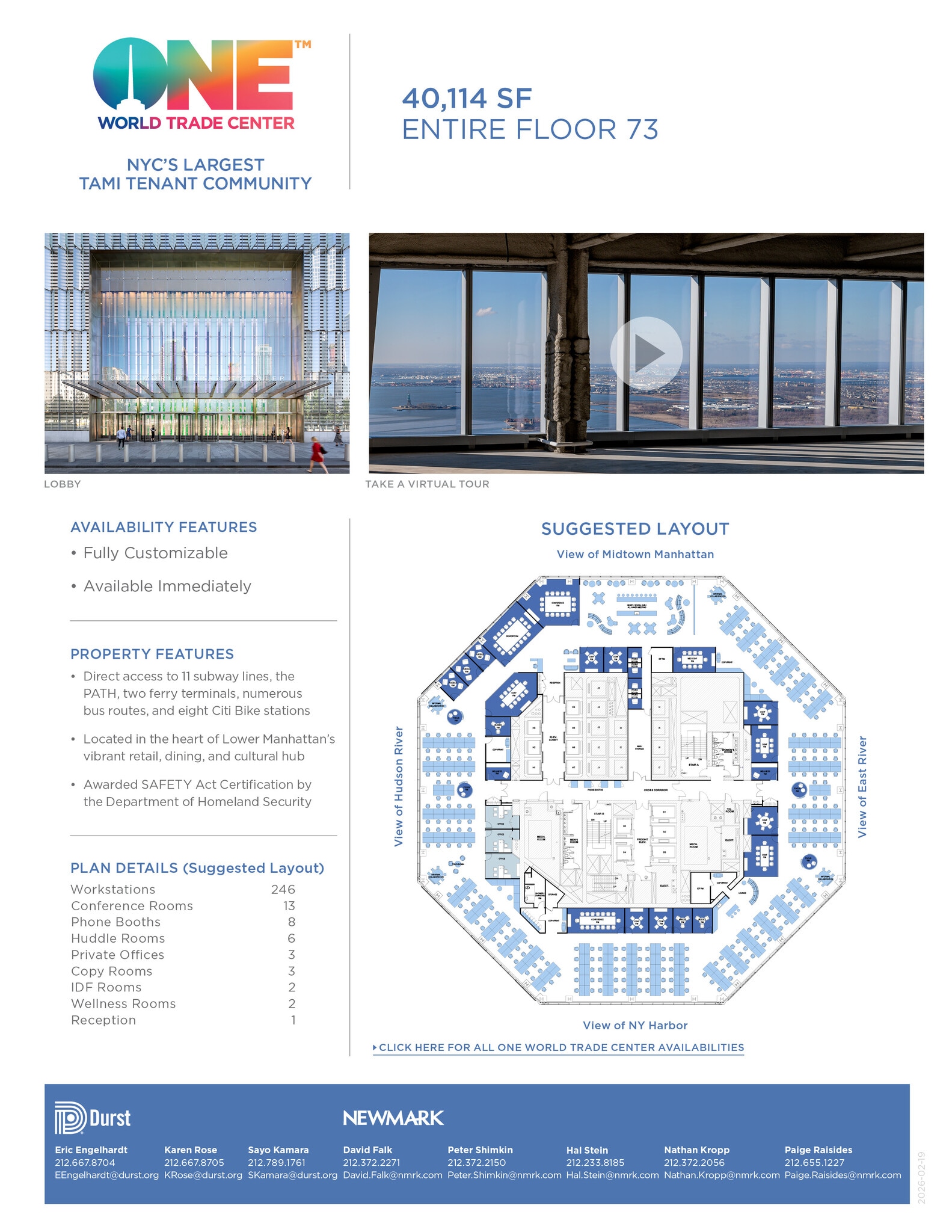 One World Trade Center, New York, NY à louer Photo intérieure– Image 1 sur 1