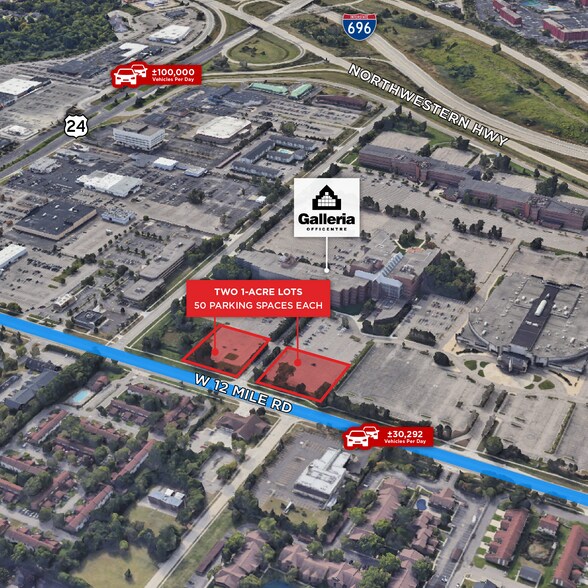 300 Galleria, Southfield, MI à vendre - Aérien – Image 2 sur 3