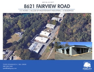 Plus de détails pour 8621 Fairview Rd, Charlotte, NC - Local d'activités à louer