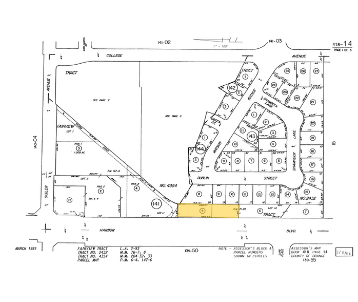 3130 Harbor Blvd, Costa Mesa, CA à vendre - Plan cadastral – Image 3 sur 3
