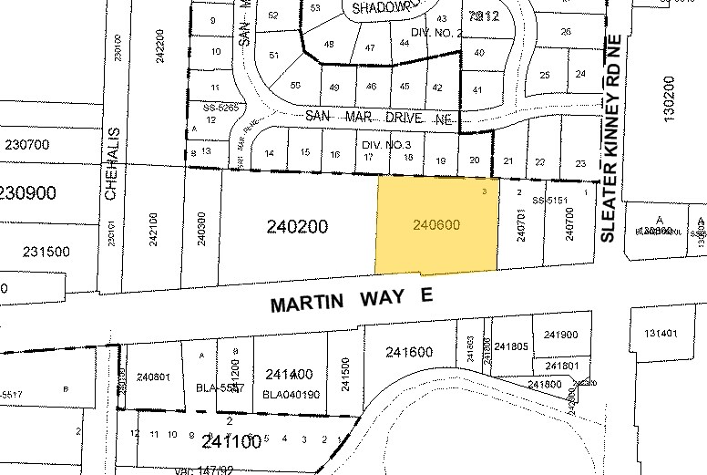 4014 Martin Way E, Olympia, WA à vendre - Plan cadastral – Image 2 sur 2