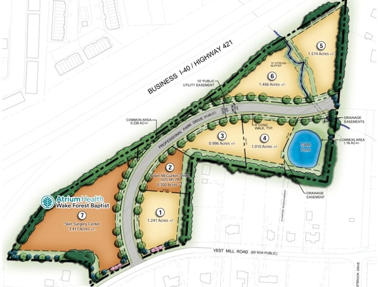 000 Vest Mill Rd, Winston-Salem, NC à vendre - Plan de site – Image 2 sur 2