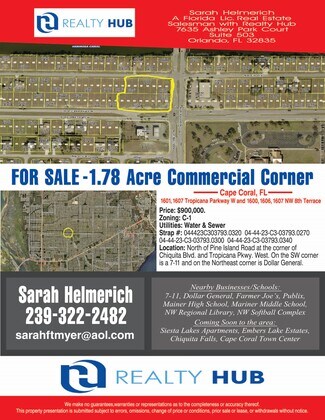 Plus de détails pour 1601 Tropicana Parkway W, Cape Coral, FL - Terrain à vendre