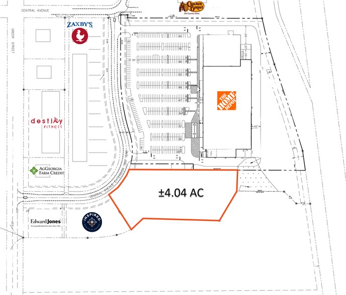 2011 Central Ave, Cordele, GA à vendre - Plan de site – Image 3 sur 3