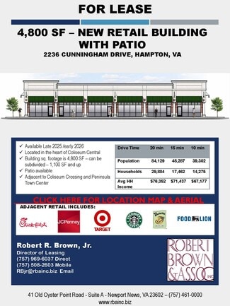 Plus de détails pour 2236 Cunningham Dr, Hampton, VA - Local commercial à louer