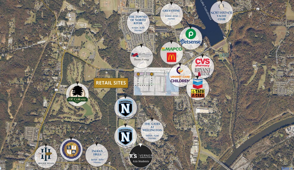 Old Colony Road/New Watermelon Road, Tuscaloosa, AL à vendre - Photo de l’immeuble – Image 2 sur 3