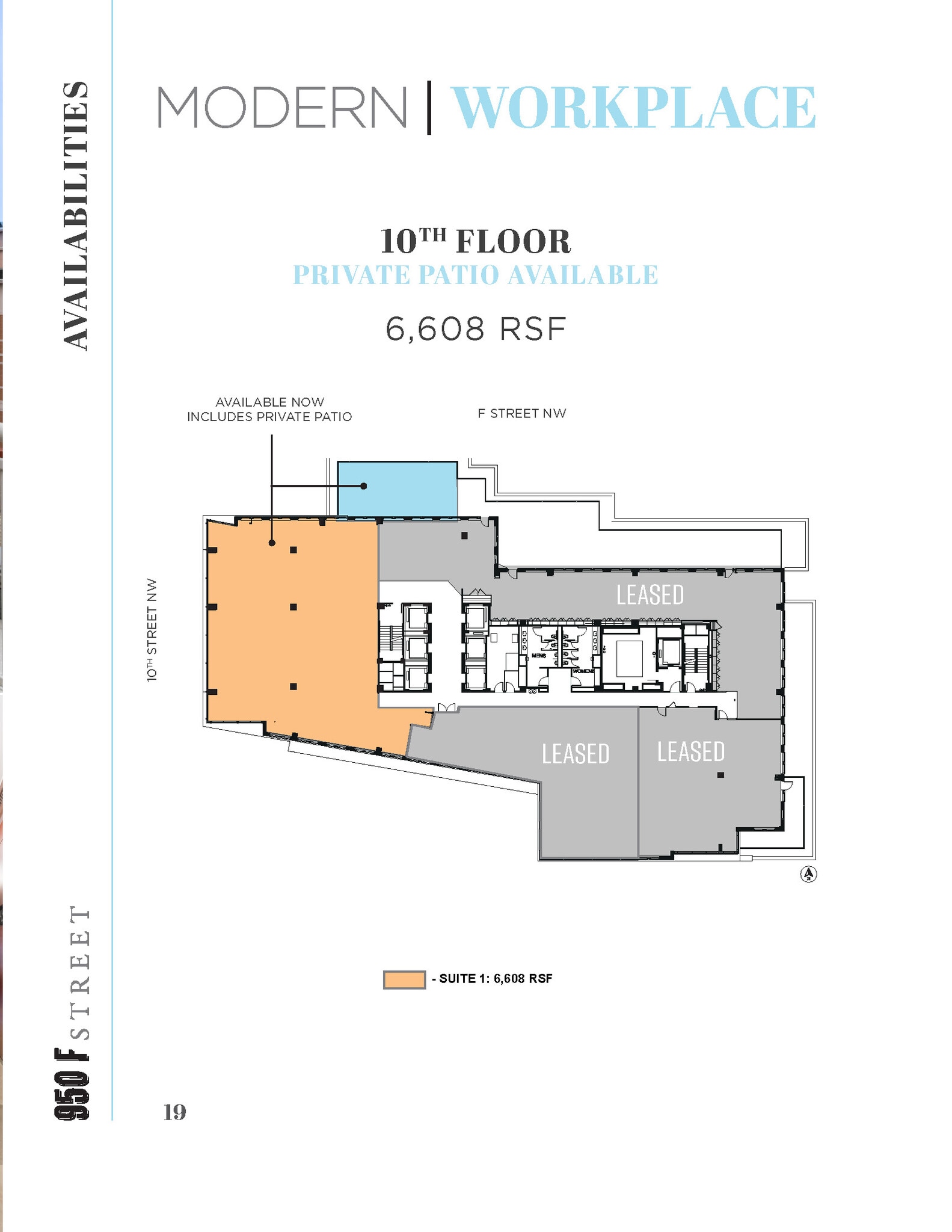 950 F St NW, Washington, DC à louer Plan d’étage– Image 1 sur 1