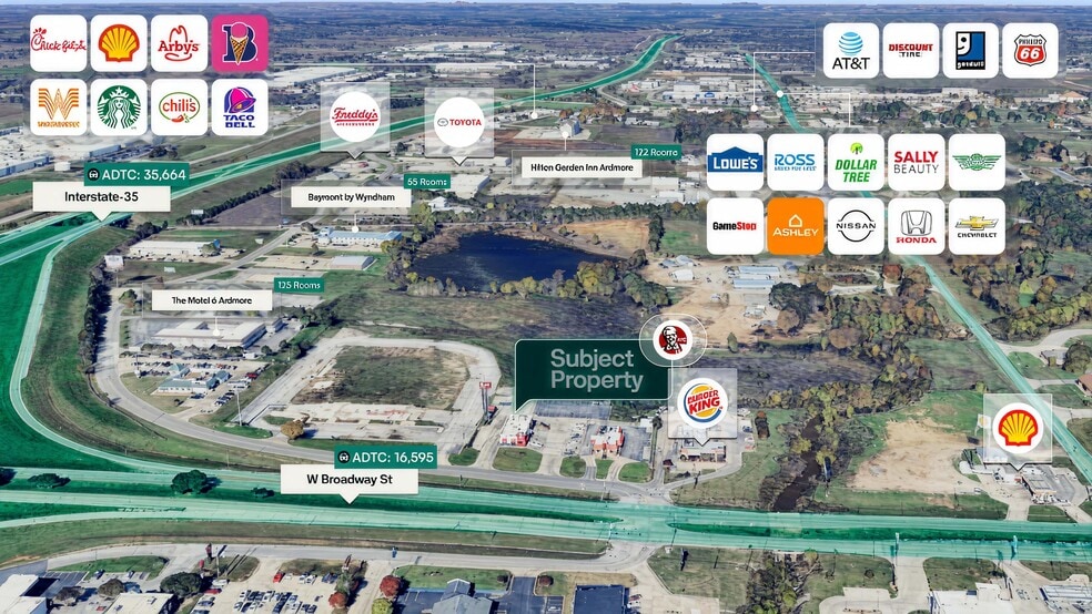 2615 W Broadway St, Ardmore, OK à vendre - Aérien – Image 2 sur 2