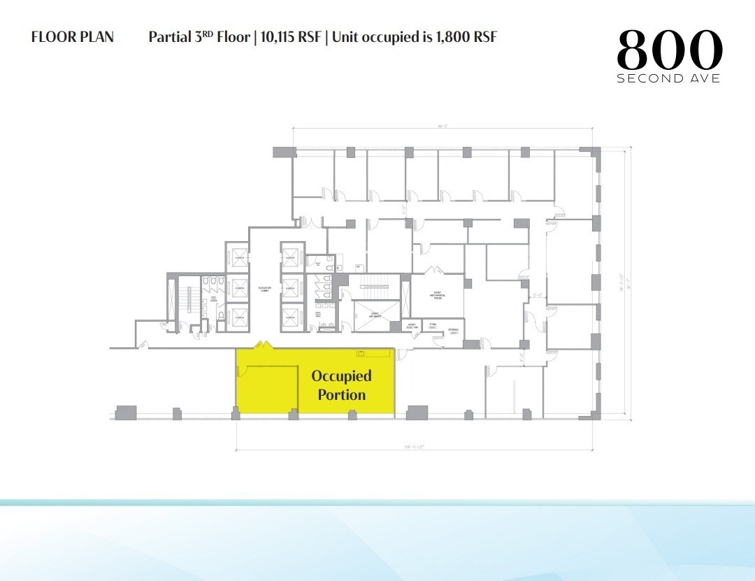 800 Second Ave, New York, NY 10017 - Lot 3rd -  - Plan d’étage - Image 1 of 5